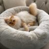 cozy donut bed for small dogs and cats sleeping